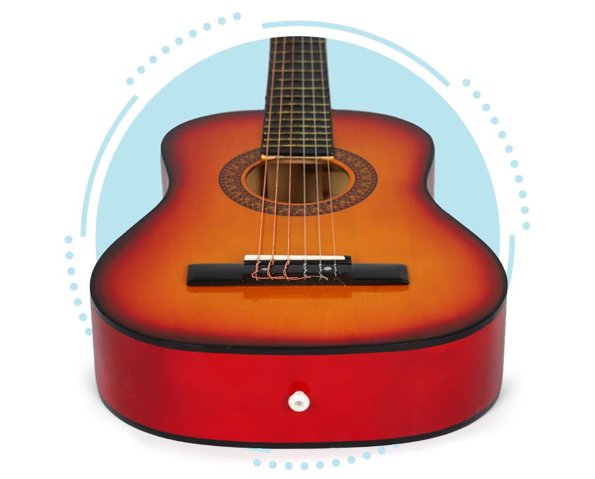 Gitara dla dzieci duża klasyczna drewniana 6 strun